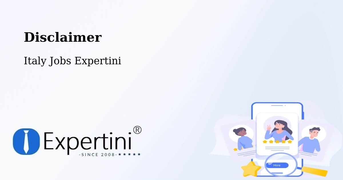 Disclaimer – Corato - Italy Jobs Expertini