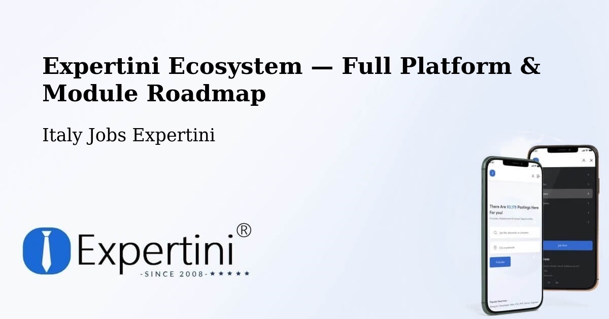 Expertini Ecosystem — Full Platform & Module Roadmap – Corato